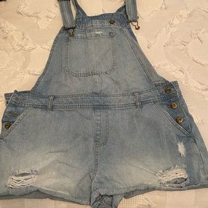 Jean Overall Shorts